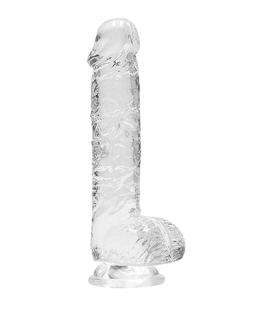 Shots Realrock Realistic Crystal Clear Dildo W/balls - Clear