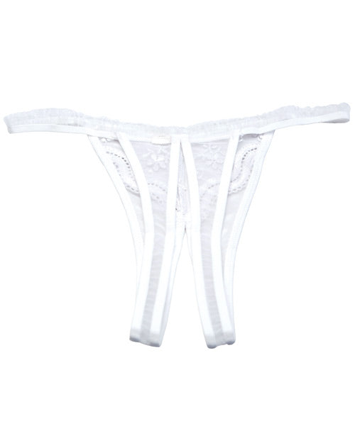 Scalloped Embroidery Crotchless Panty