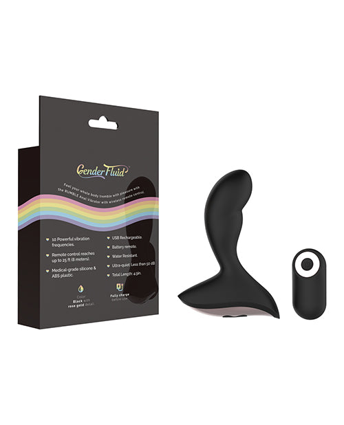 Gender Fluid Rumble Anal Vibe W-remote - Black