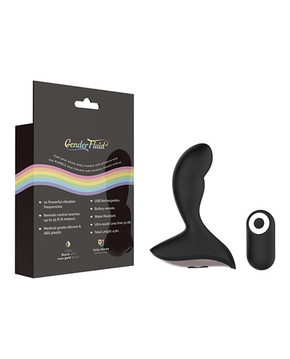 Gender Fluid Rumble Anal Vibe W-remote - Black