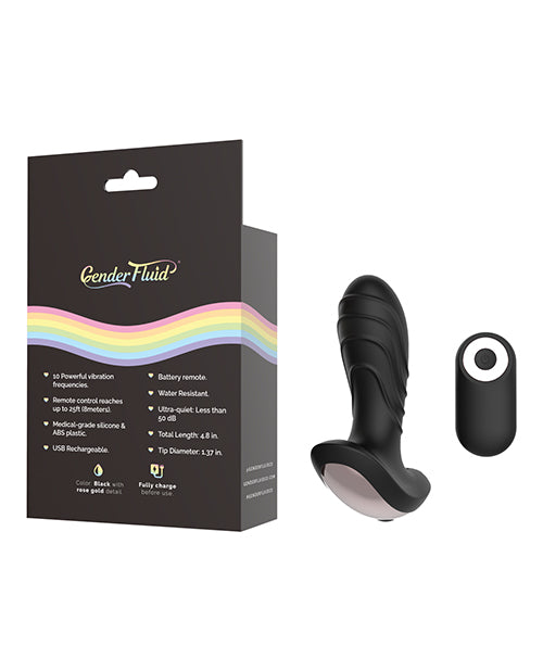 Gender Fluid Buzz Anal Vibe W-remote - Black