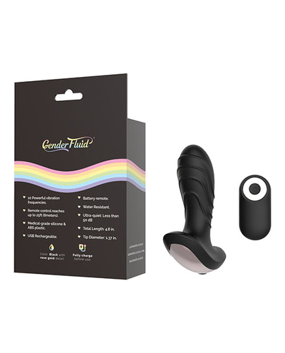 Gender Fluid Buzz Anal Vibe W-remote - Black