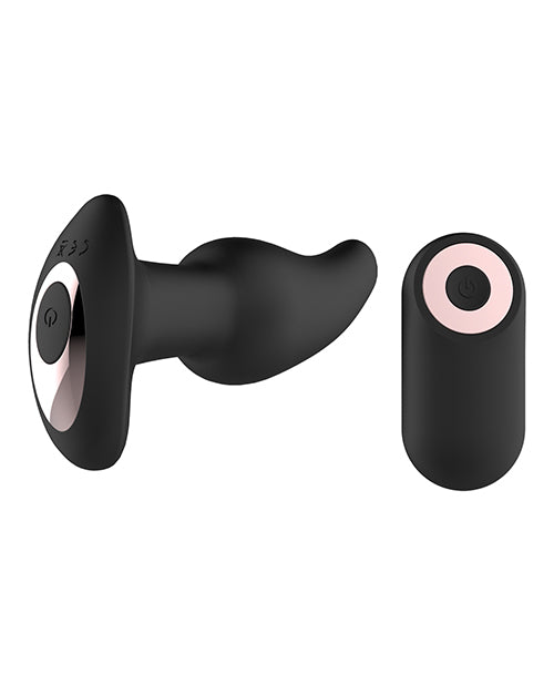 Gender Fluid Twirler Anal Vibe W-remote - Black