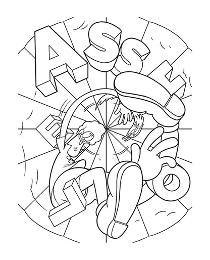Wood Rocket Suck My Crayon Swear Word Coloring Book