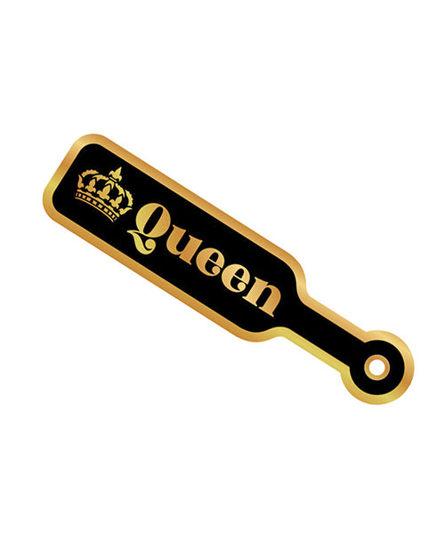 Wood Rocket Sex Toy Queen Paddle Large Pin - Black-gold