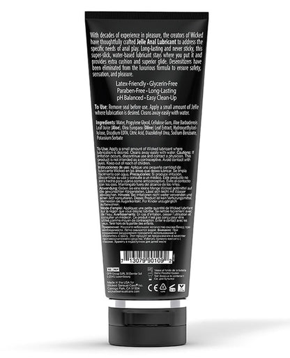 Wicked Sensual Care Jelle Waterbased Anal Lubricant - Fragrance Free