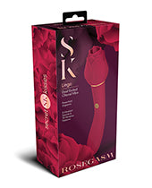 Secret Kisses Lingo Dual Ended Rose Bud W-clitoral Flickering & Internal Massage - Red