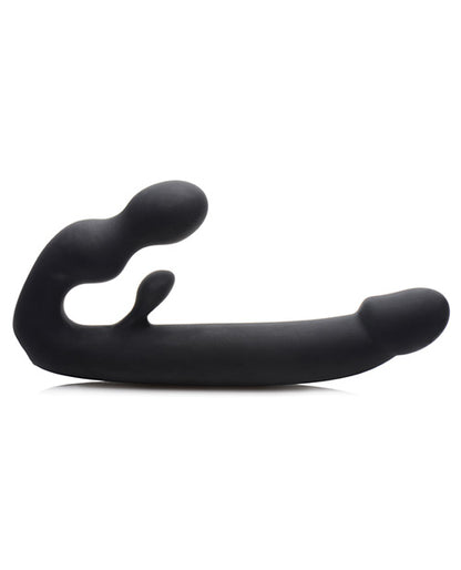 Strap U Tri-volver 7x Vibrating Strapless Strap On - Black