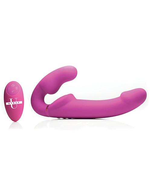 Strap U Evoke Ergo Fit Strapless Strap On Dildo W-remote - Pink