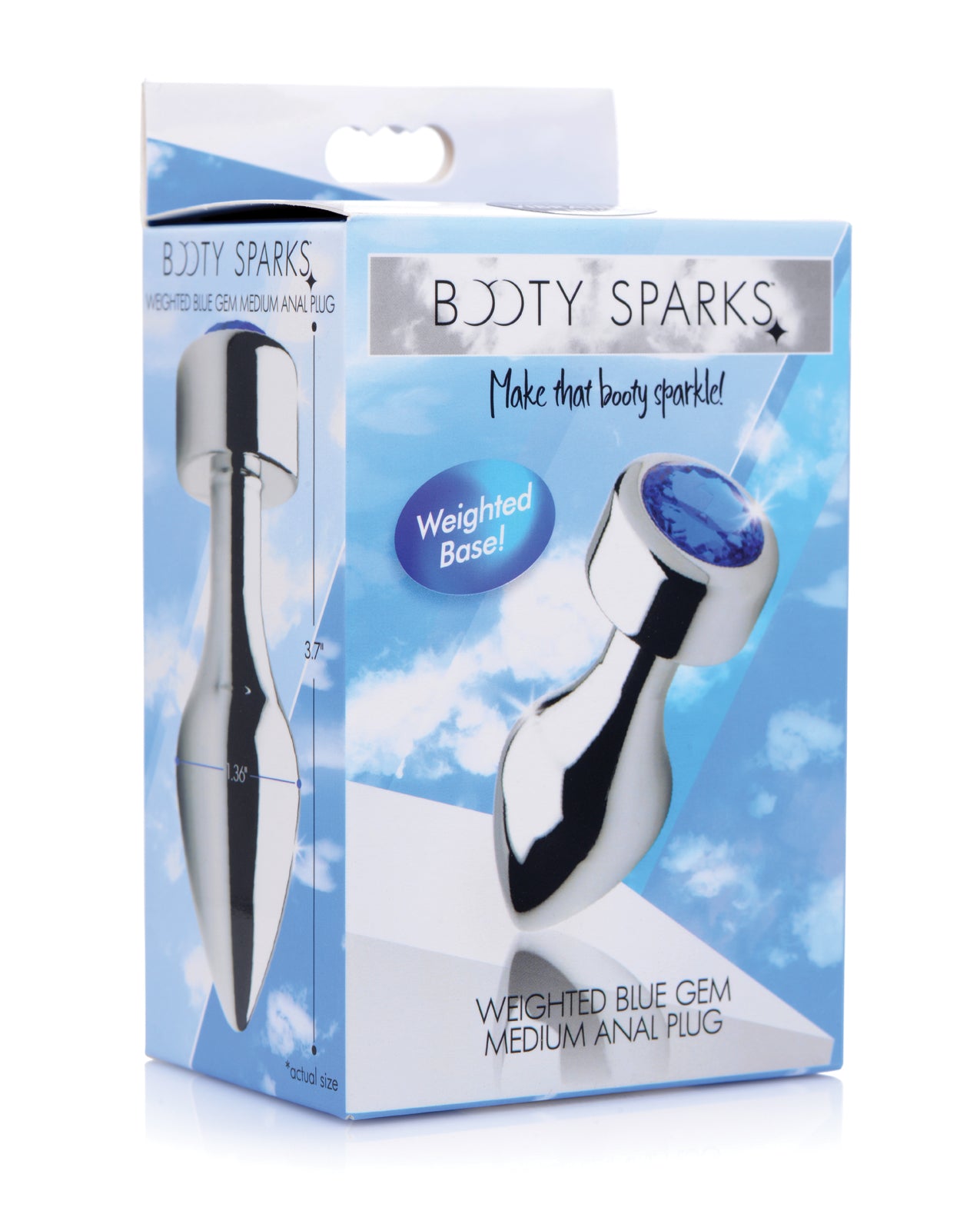 Bootysparks Weighted Blue Gem Anal Plug