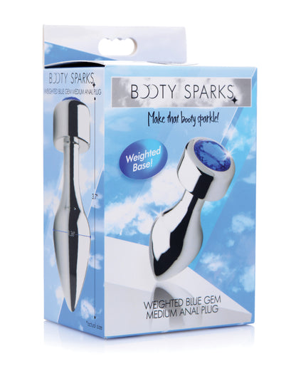 Bootysparks Weighted Blue Gem Anal Plug