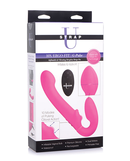 Strap U Ergo-fit G-pulse Inflatable & Vibrating Strapless Strap-on