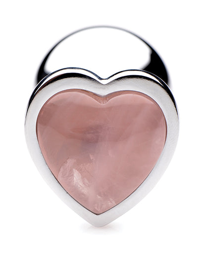Booty Sparks Gemstones Rose Quartz Heart Anal Plug