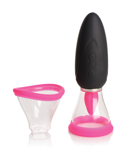 Inmi Shegasm Lickgasm Mini 10x Licking & Sucking Stimulator - Black-pink