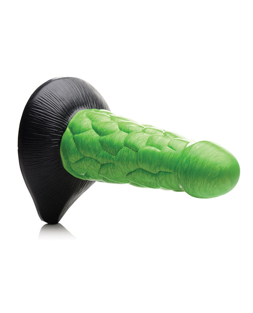 No Eta Creature Cocks Radioactive Reptile Thick Scaly Silicone Dildo - Green-black