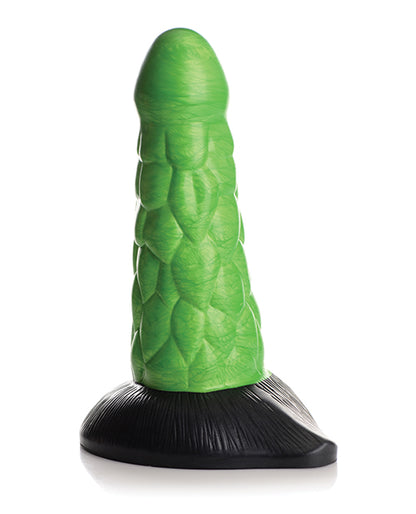 No Eta Creature Cocks Radioactive Reptile Thick Scaly Silicone Dildo - Green-black