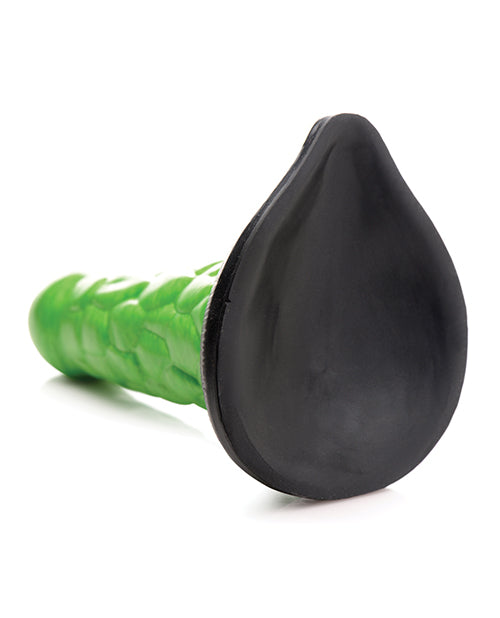 No Eta Creature Cocks Radioactive Reptile Thick Scaly Silicone Dildo - Green-black