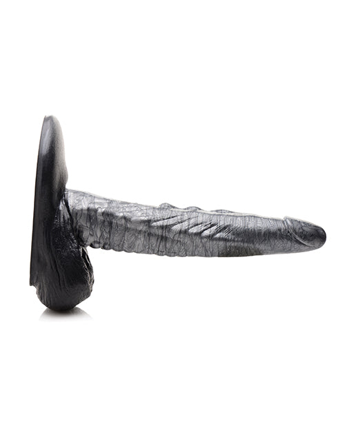 No Eta Creature Cocks The Gargoyle Rock Hard Silicone Dildo - Silver-black