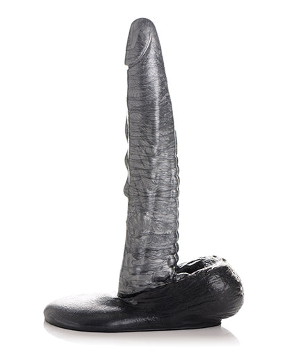 No Eta Creature Cocks The Gargoyle Rock Hard Silicone Dildo - Silver-black