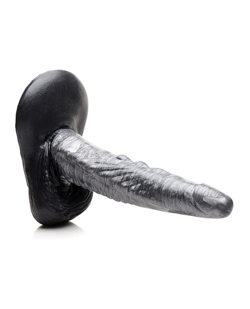 No Eta Creature Cocks The Gargoyle Rock Hard Silicone Dildo - Silver-black