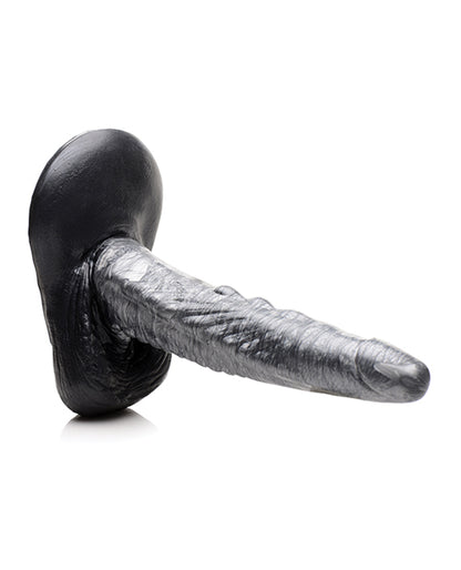 No Eta Creature Cocks The Gargoyle Rock Hard Silicone Dildo - Silver-black
