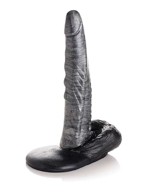 No Eta Creature Cocks The Gargoyle Rock Hard Silicone Dildo - Silver-black