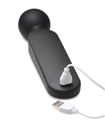Master Series Thunder Wand 72x Silicone Heating Wand Massager - Black