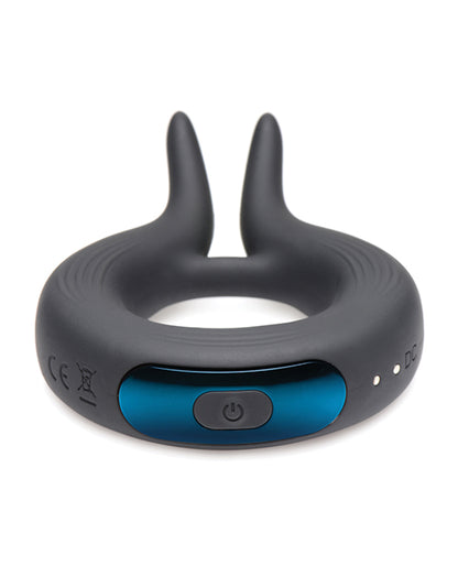 Trinity Men 10x Cock Viper Dual Stimulation Silicone Cock Ring - Black
