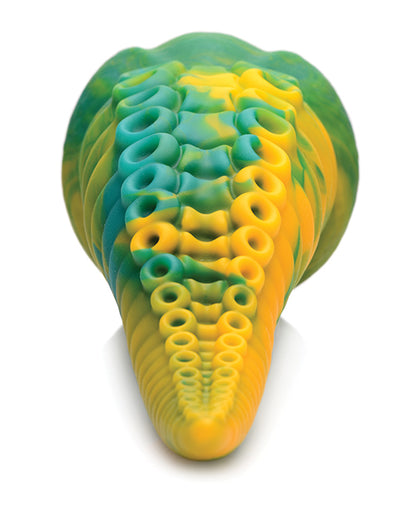 No Eta Creature Cocks Monstropus Tentacled Monster Silicone Dildo - Green-yellow