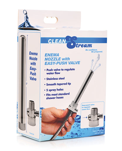 Clean Stream Enema Nozzle W-push Valve