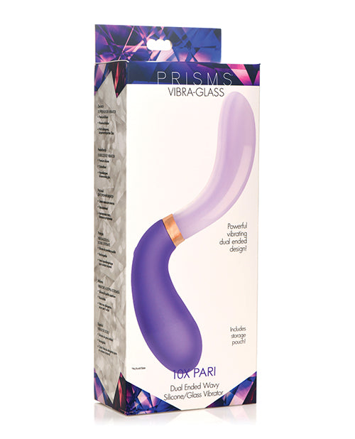 Prisms Vibra-glass 10x Dual Ended Wavy Silicone-glass Vibrator - Pari