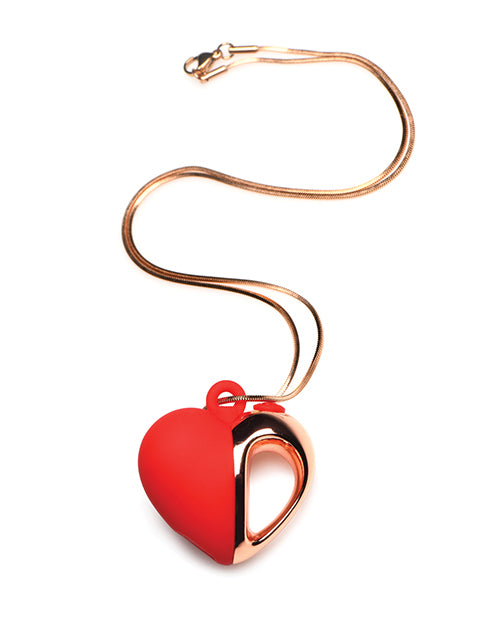 Charmed 10x Vibrating Silicone Heart Necklace