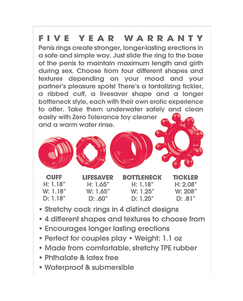 Zero Tolerance Ring The Alarm Cock Ring - Red