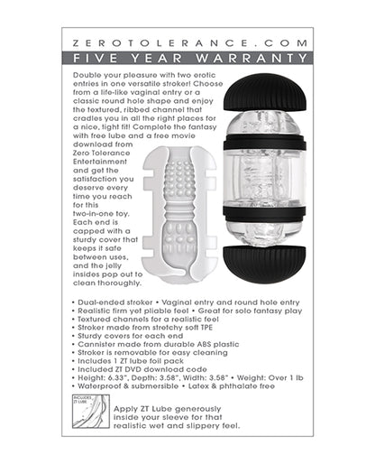 Zero Tolerance Double Decker Stroker - Black-clear