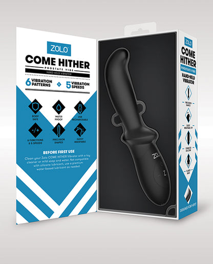 Zolo Come Hither Prostate Vibe - Black